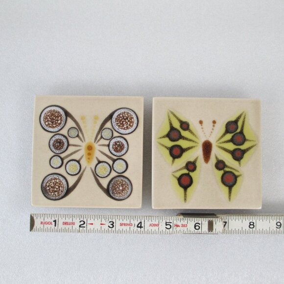 SET OF 2 XENIA TALER BUTTERFLY TILES - Picture 13 of 13